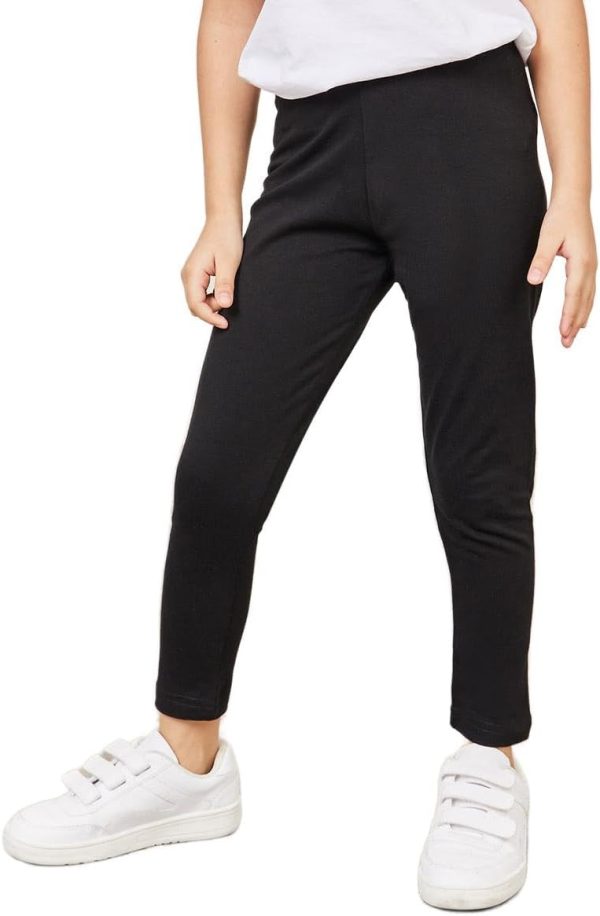 ⁦Styli Girls Solid High Rise Leggings⁩ - الصورة ⁦2⁩