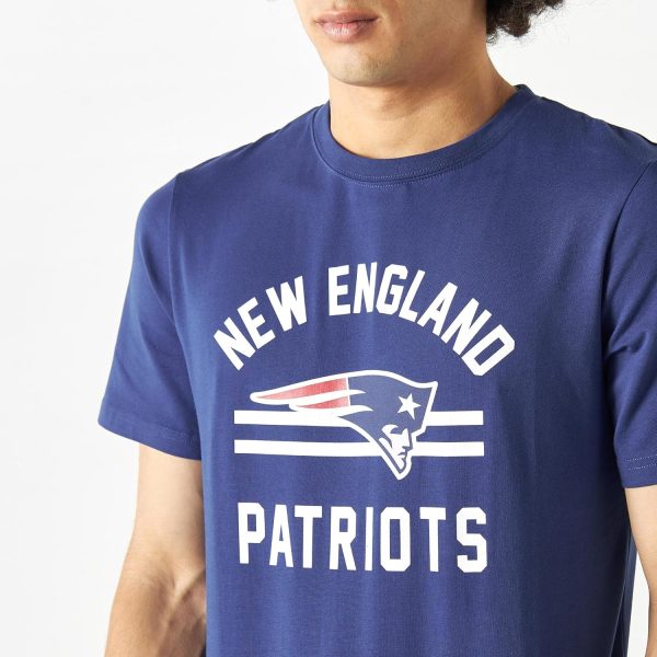 ⁦SP Characters Men New England Patriots Print Crew Neck T-Shirt With Short Sleeves XL Blue⁩ - الصورة ⁦4⁩