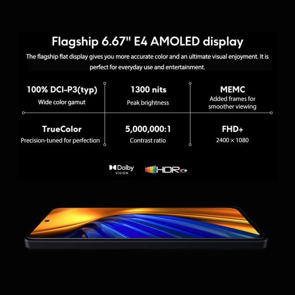 ⁦Xiaomi POCO F4 5G Moonlight Sliver 8GB RAM, 256 Storage 120 Hz 6.67” AMOLED DotDisplay Snapdragon 8 with 5G 64MP main camera with OIS 67W turbo charging⁩ - الصورة ⁦5⁩