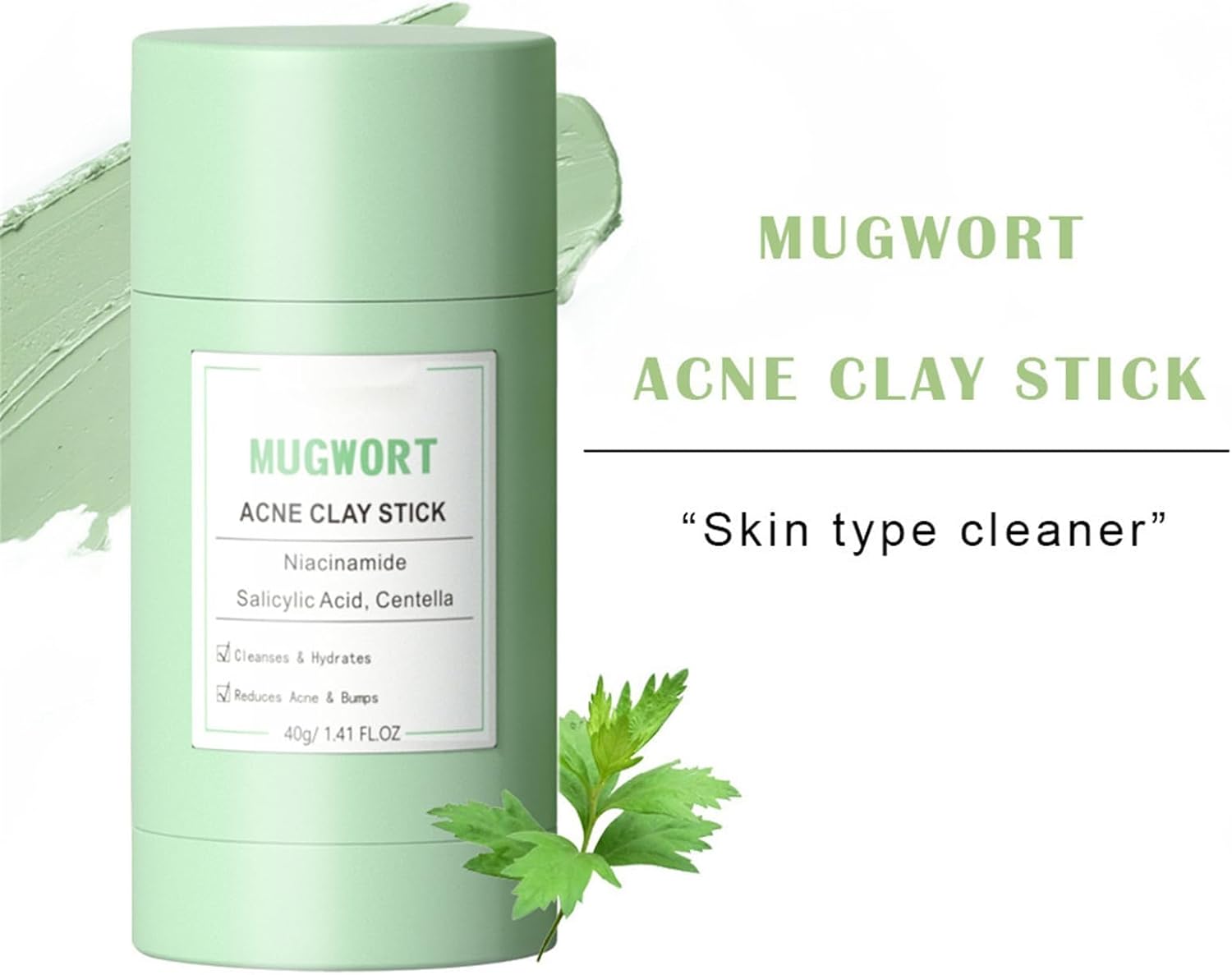 1733599254 Mugwort Mask Korean Mugwort Clay Mask Stick Mugwort Mud Mask for Face Blackhead Remover Mugwort Anti Pores Acne Clay Mask Mugwort Purifying Clay Face Mask Deep Pore Cleansing Moisturizing 2