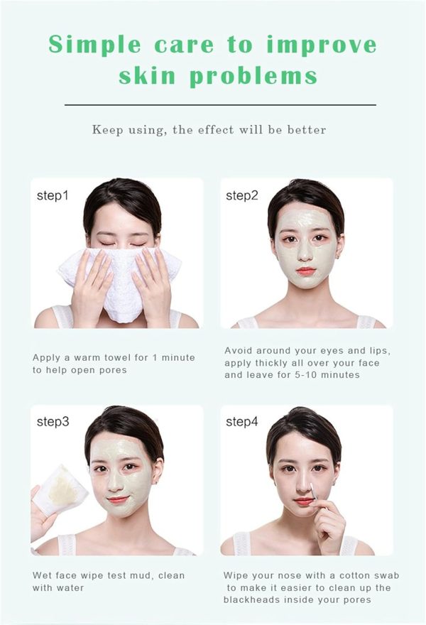⁦Mugwort Mask Korean, Mugwort Clay Mask Stick, Mugwort Mud Mask for Face Blackhead Remover, Mugwort Anti Pores & Acne Clay Mask, Mugwort Purifying Clay Face Mask, Deep Pore Cleansing, Moisturizing (2)⁩ - الصورة ⁦7⁩