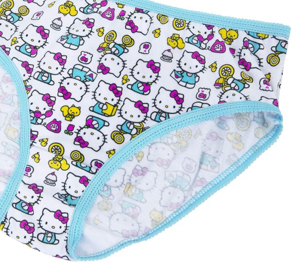 ⁦Hello Kitty Girls' 100% Combed Cotton Underwear in Sizes 2/3t, 4t, 4, 6 and 8⁩ - الصورة ⁦4⁩