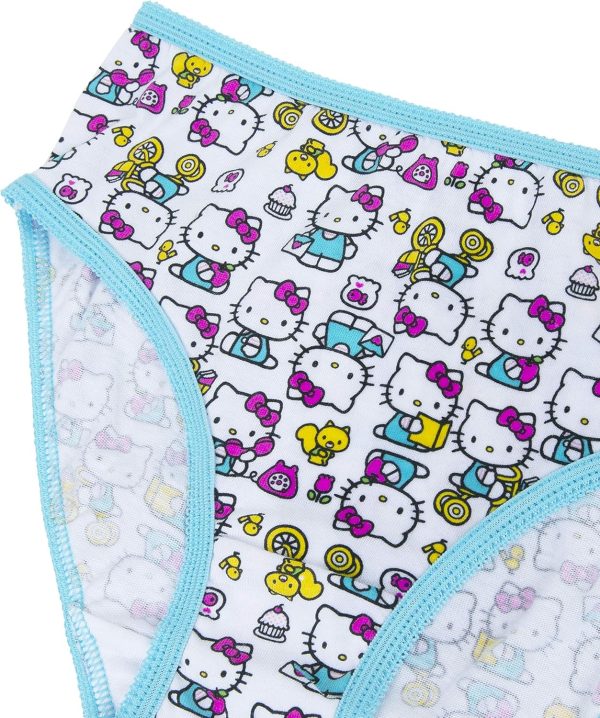 ⁦Hello Kitty Girls' 100% Combed Cotton Underwear in Sizes 2/3t, 4t, 4, 6 and 8⁩ - الصورة ⁦5⁩