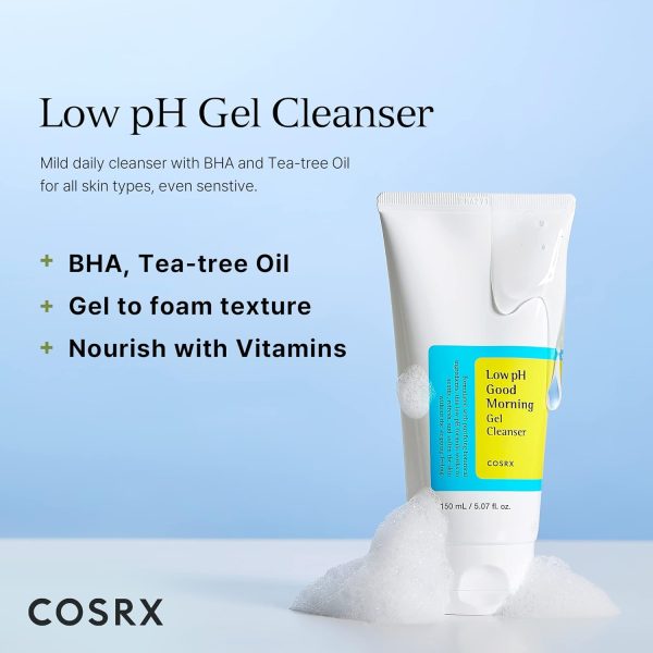 ⁦COSRX Low PH Good Morning Gel Cleanser HP&C 150ml⁩ - الصورة ⁦3⁩