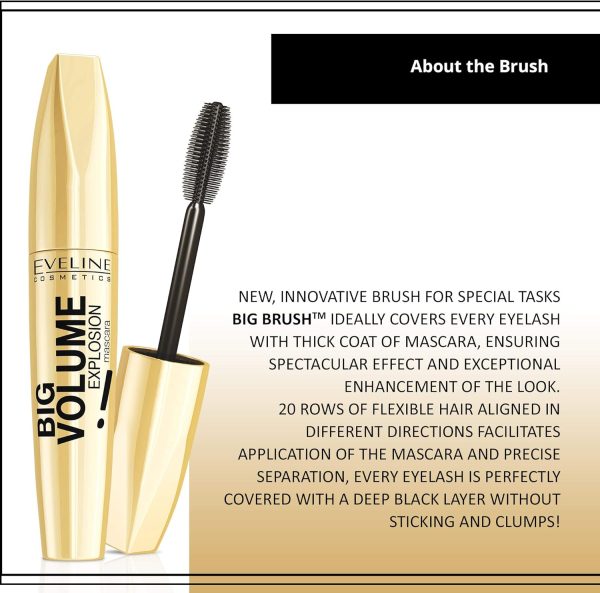 ⁦Eveline Cosmetics Big Volume Explosion Mascara⁩ - الصورة ⁦5⁩