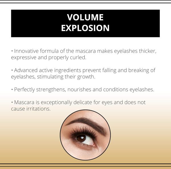 ⁦Eveline Cosmetics Big Volume Explosion Mascara⁩ - الصورة ⁦6⁩