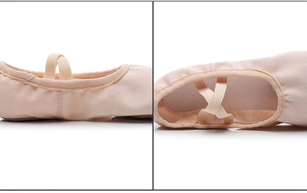 ⁦RAONISO 1 Pair PU Leather Ballet Shoes Cloth Ballet Full Sole Dance Shoes Yoga Shoes Gym Shoes for Kids Women Adults, 38 EU⁩ - الصورة ⁦4⁩