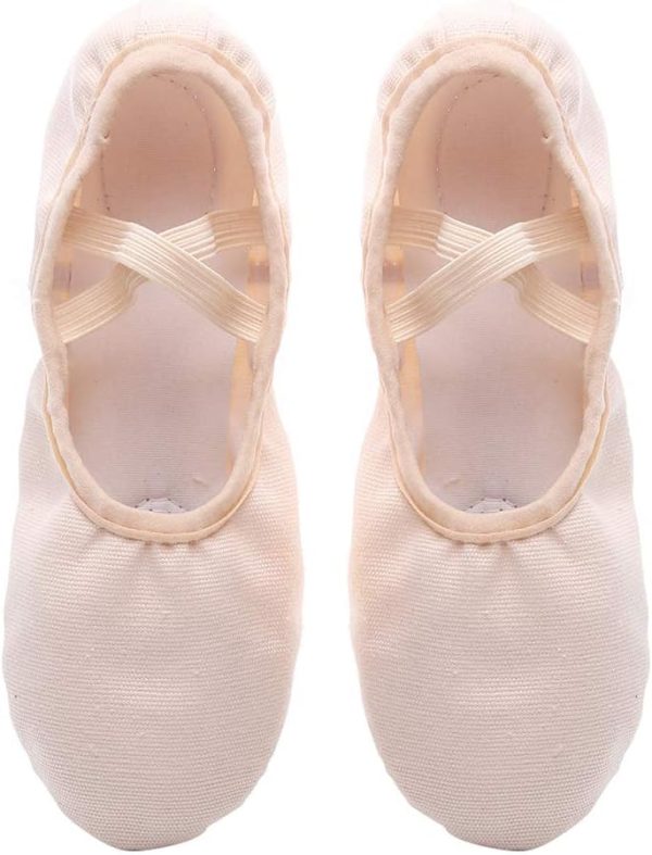 ⁦RAONISO 1 Pair PU Leather Ballet Shoes Cloth Ballet Full Sole Dance Shoes Yoga Shoes Gym Shoes for Kids Women Adults, 38 EU⁩ - الصورة ⁦5⁩