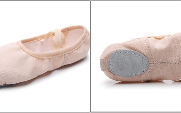 ⁦RAONISO 1 Pair PU Leather Ballet Shoes Cloth Ballet Full Sole Dance Shoes Yoga Shoes Gym Shoes for Kids Women Adults, 38 EU⁩ - الصورة ⁦6⁩