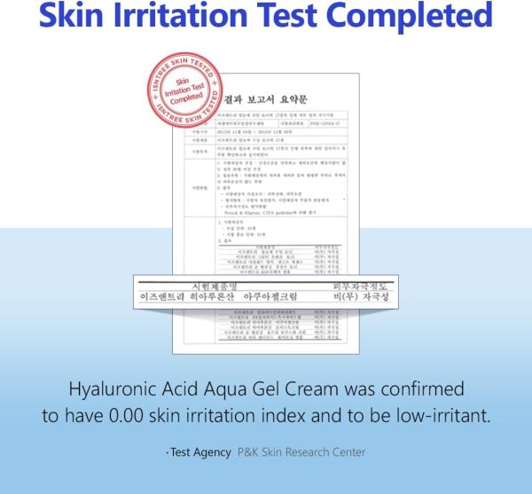 ⁦IsNtree Hyaluronic Acid Aqua Gel Cream 100ml, 3.38 fl.oz | Lightweight Hydrating Gel | Quick Absorbing Moisturizer | Korean Skincare⁩ - الصورة ⁦7⁩