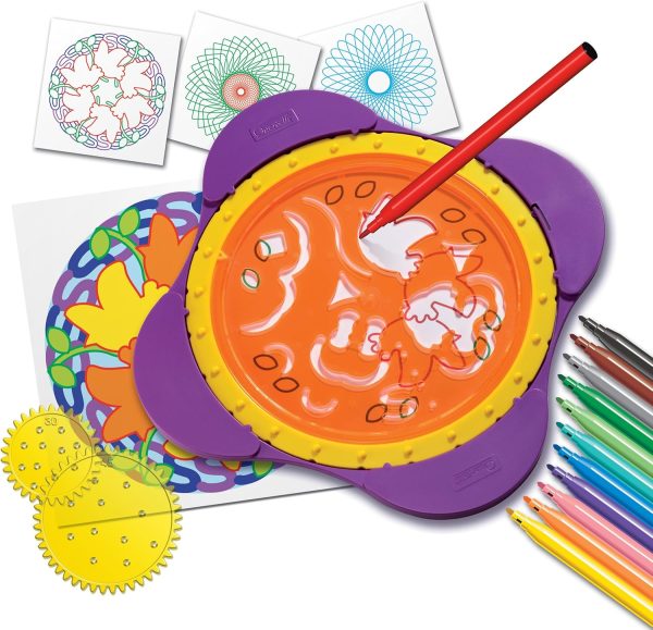 ⁦Quercetti Spirogiro Mandala Drawing Tools for Kids 20-Pieces Set, Multicolor⁩ - الصورة ⁦2⁩