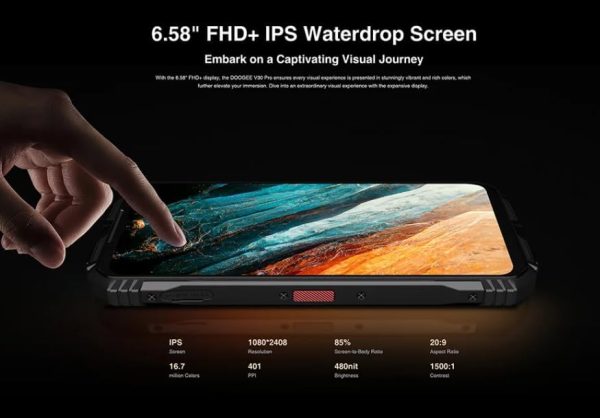 ⁦كاميرا V30 برو 32 RAM + 512 روم 200MP ديمنستي 7050 5G شاشة 6.55 انش FHD 120Hz 10800mAh WiFi 6 مكبر صوت ستيريو مزدوج عالي الدقة من دوج⁩ - الصورة ⁦8⁩