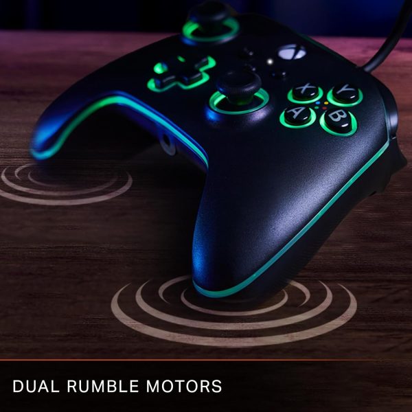 ⁦PowerA Advantage Wired Controller for Xbox Series X|S with Lumectra + RGB LED Strip - Black, RGB Xbox Controller with Detachable 10ft USB-C Cable, Customizable RGB Lighting, Mappable Buttons, Trigger⁩ - الصورة ⁦5⁩