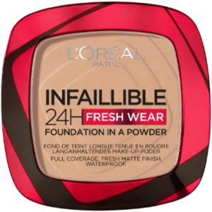 L’Oréal Paris, Infaillible 24H Fresh Wear Foundation in a powder, 120 Warm Vanilla