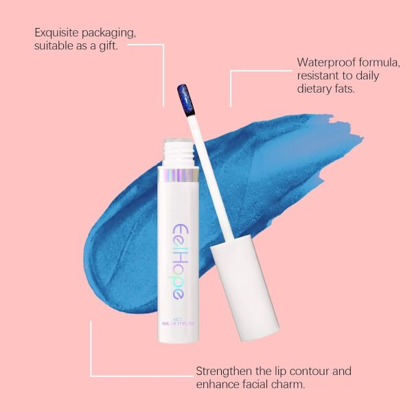 ⁦Smudge-Proof Peel-Off Lip Stain lipstick, Tear Off Lip Gloss, Long Lasting, Waterproof And Transfer Proof, Moisturizing And Nourishing Peel-Off Lip Stain Lip, And Non Stick Cup Portable Lip Care⁩ - الصورة ⁦9⁩