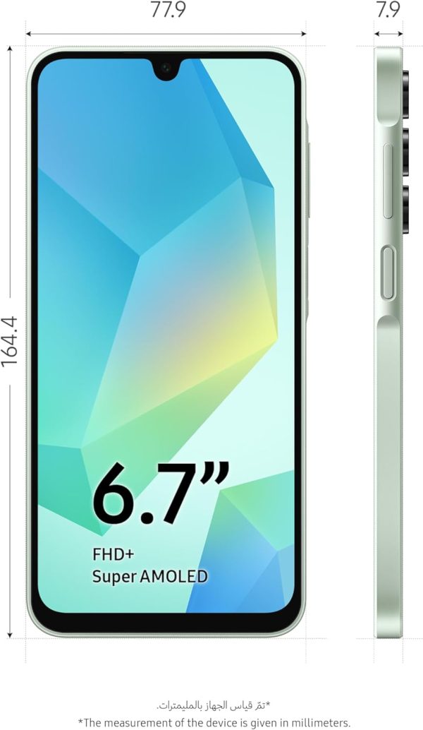 ⁦Samsung Galaxy A16 LTE, Android Smartphone, Dual SIM Mobile Phone, 6GB RAM, 128GB Storage - Light Green⁩ - الصورة ⁦3⁩