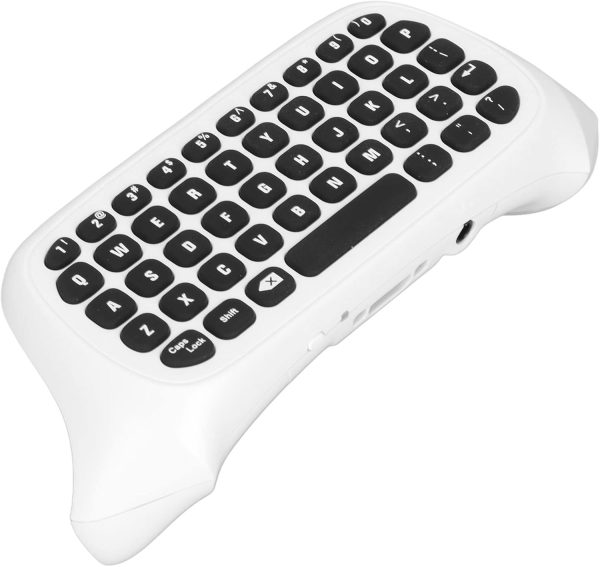 ⁦Mini Game Keyboard for Xbox Series X/Series S/One/One S Controller, Wireless Chatpad Keypad with 2.4G Receiver and 3.5mm Audio Jack, QWERTY Layout (White)⁩ - الصورة ⁦8⁩