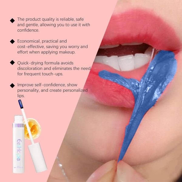 ⁦Smudge-Proof Peel-Off Lip Stain lipstick, Tear Off Lip Gloss, Long Lasting, Waterproof And Transfer Proof, Moisturizing And Nourishing Peel-Off Lip Stain Lip, And Non Stick Cup Portable Lip Care⁩ - الصورة ⁦4⁩