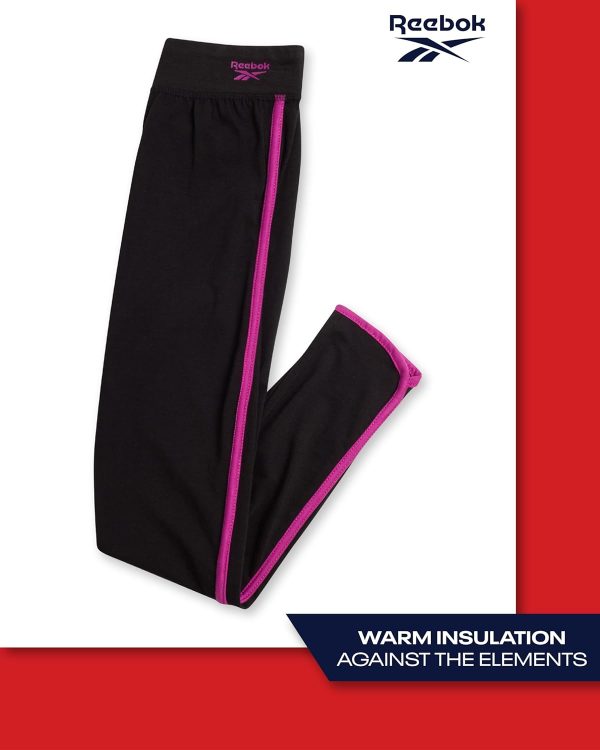 ⁦Reebok Girls' Jogger Set - 3 Piece T-Shirt, Fleece Hoodie, and Sweatpants (Size: 7-12)⁩ - الصورة ⁦5⁩