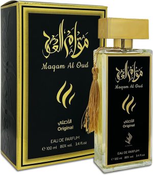 عطر عود المقام للرجال والنساء برائحة الخشب والفانيليا والحمضيات بلمسة شرقية ناعمة وتدوم طويلًا من وسم الريان - صنع في السعودية - 100 مل