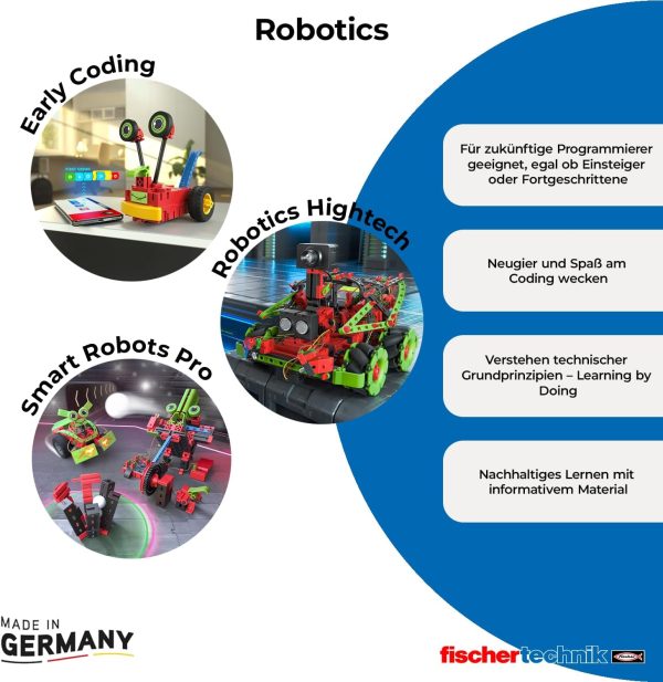 ⁦فيشرتيكنيك 569021 روبوتات سمارت روبوتس برو، مجموعة روبوتات من 8 سنوات مع 12 نموذج، لبناء وبرمجة الروبوت الخاص بك، بلاستيك⁩ - الصورة ⁦5⁩