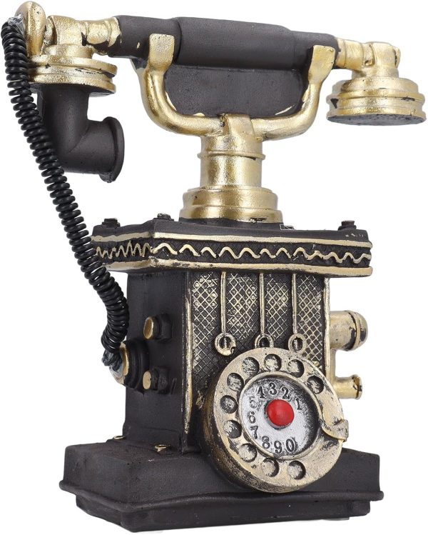 ⁦Retro Telephones Model, Decorative Fine Details Sturdy Vintage Telephone Model for Home (Genericpwmhe4319r-12)⁩ - الصورة ⁦4⁩