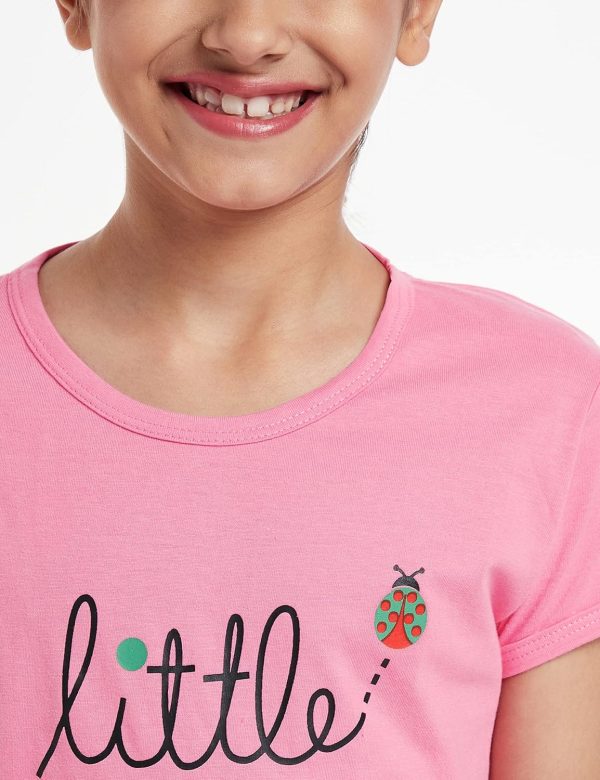 ⁦T2F girls Girls Tshirt T-Shirt (pack of 5)⁩ - الصورة ⁦5⁩