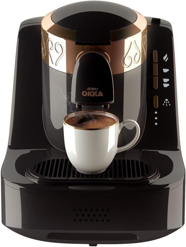 Arzum Okka, Professional Electric Turkish Coffee Maker, Fully Automatic, Black, Copper, Ok001B, 1 Year Uae Warranty.