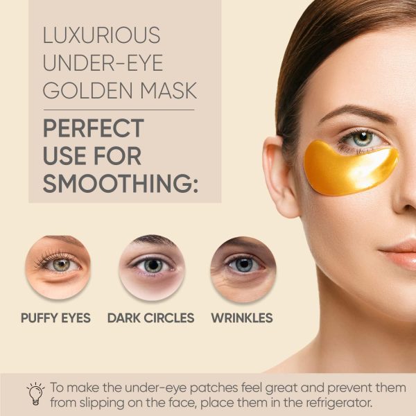 ⁦CÉLOR Under Eye Patches for Puffy Eyes and Dark Circles - Eye Masks with Amino Acids & Collagen, Eye Care for Wrinkles - Birthday Gift for Women - Skincare Self Care - USA Tested (20 Pairs)⁩ - الصورة ⁦2⁩