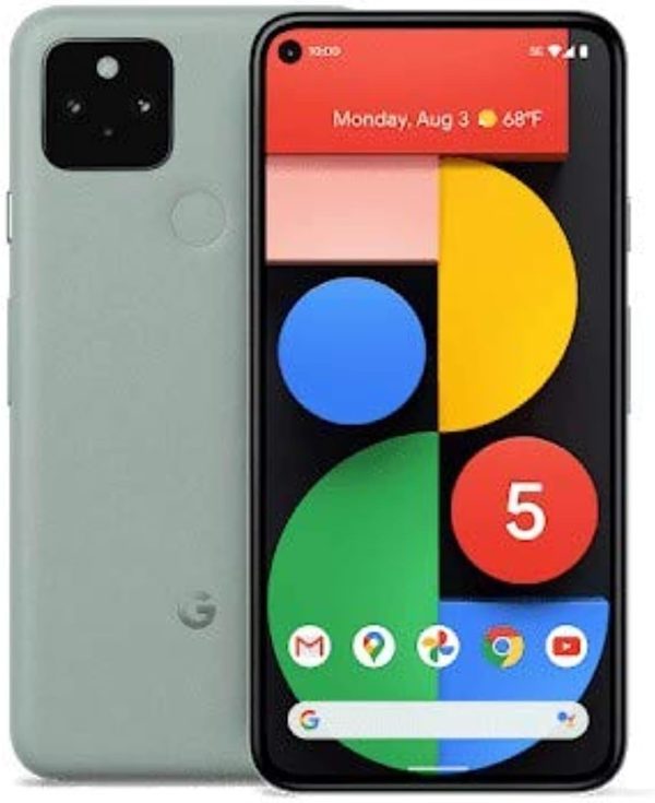 Google Pixel 5 128GB + 8GB RAM - 6 inch Android 5G Phone, Water Resistant (IPX8) - GSM Unlocked Smartphone (Sorta Sage) - UK Version