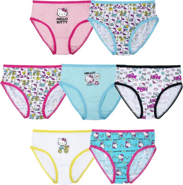 Hello Kitty Girls' 100% Combed Cotton Underwear in Sizes 2/3t, 4t, 4, 6 and 8