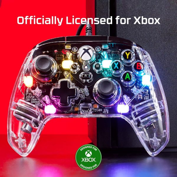 ⁦HyperX Clutch Gladiate RGB Gaming Controller for Xbox Series X|S Licensed by Xbox Full RGB Wired Clear⁩ - الصورة ⁦2⁩