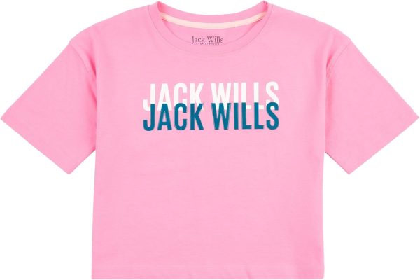 JACK WILLS Girls JWS5274C05 Jack Wills Boxy Crop T-Shirt