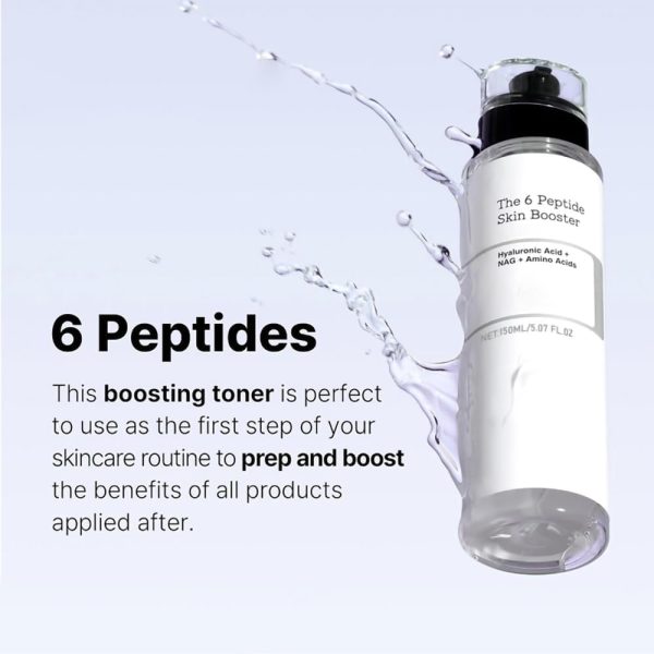 ⁦KASTWAVE 6X Peptide Collagen Booster Toner Serum, Niacinamide & Hyaluronic Acid Skin Renewal Boosting Facial Essence for All Skin Types, Korean Skin Care, Paraben Free, 150mL/5.07 Fl.Oz⁩ - الصورة ⁦2⁩