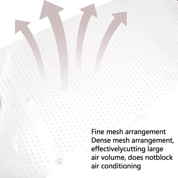 ⁦عاكس مكيف الهواء من صني بيا، غطاء شفاف مضاد للنفخ المباشر، زاوية تركيب بدون فتحة قابلة للتعديل للمنزل والمكتب 60-90 سم⁩ - الصورة ⁦2⁩