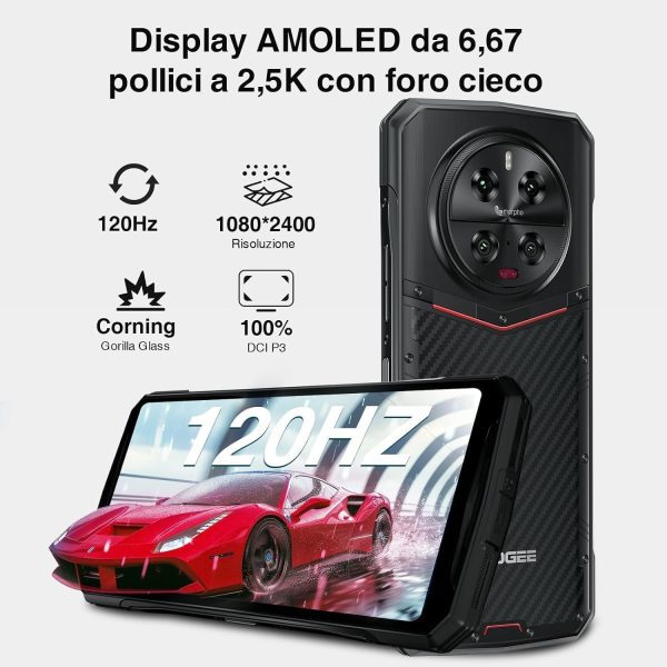 ⁦هاتف دوج DK10 5G ثلاثي مضاد متين (2024)، 32GB+512GB /2TB، تينجيت 8020، 5150mAh 120 واط، 6.66 انش AMOLED 120Hz، كاميرا 50MP+64MP+16MP، شريحتين اتصال/NFC/OTG/GPS GPS⁩ - الصورة ⁦2⁩