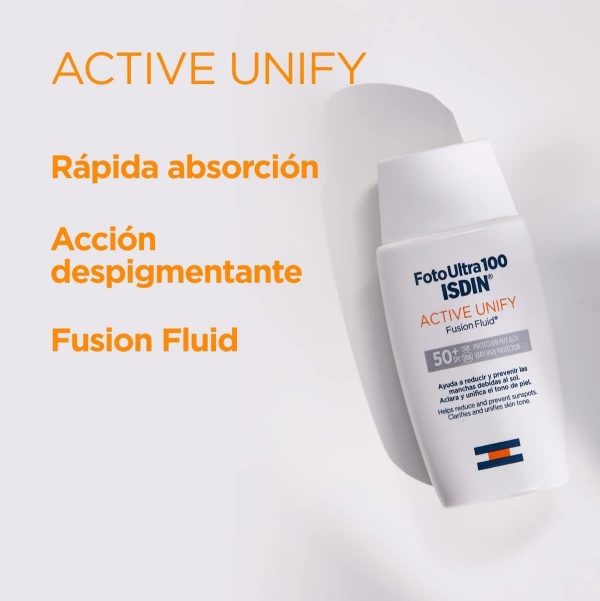 ⁦سائل فوتو الترا 100 اكتيف يونيفاي فيوجن بعامل وقاية من اشعة الشمس Spf 50+ سعة 50 مل ايسدن مناسدين⁩ - الصورة ⁦4⁩