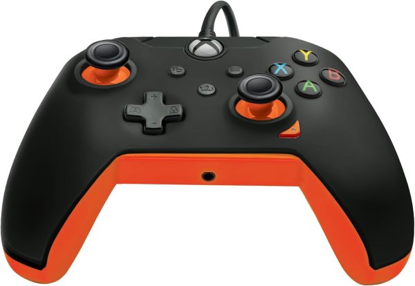 ⁦PDP 049-012-GO Gaming Controller Black, Orange USB Gamepad Analogue/Digital PC, Xbox, Xbox One X, Xbox Series S, Xbox Series X⁩ - الصورة ⁦6⁩