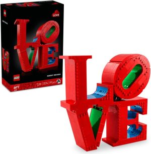 مجموعة بناء للبالغين LOVE من ليغو آرت، نشاط إبداعي للبالغين مع نموذج قابل للبناء لمحبّي الفنون والتصميم، فكرة ديكور منزلي من قطعة عرض LOVE، هدية عيد الحب أو عيد الأم، هدية رائعة للأزواج 31214