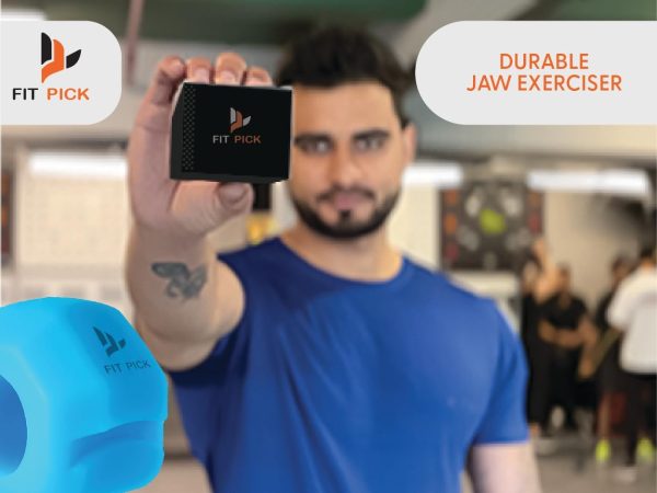⁦فيت بيك اداة تمرين الفك الاحترافية للرجال والنساء تعمل على ضبط نغمات والوجه والرقبة تحدد خط تساعد تقليل التوتر ادوات تحديد أزرق⁩ - الصورة ⁦6⁩