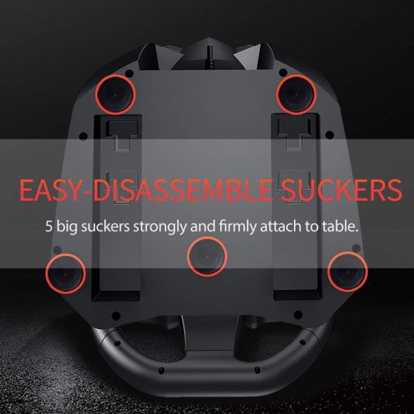⁦PXN PC Racing Wheel, V900 Universal Usb Car Sim 270/900 degree Race Steering Wheel with Pedals for Xbox, One,Xbox Series X/S, PS3, PS4, Switch,Android TV، من بي اكس ان، رمادي⁩ - الصورة ⁦7⁩