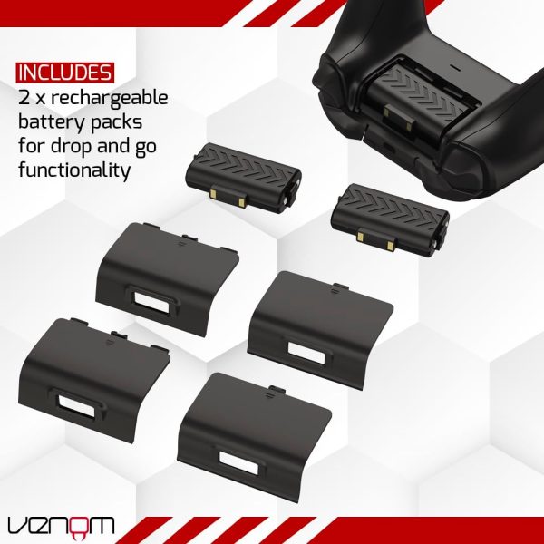 ⁦قاعدة شحن لجهاز اكس بوكس X من فينوم (اكس بوكس X)، USB، أسود⁩ - الصورة ⁦4⁩