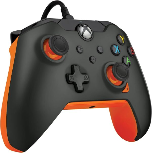 ⁦PDP 049-012-GO Gaming Controller Black, Orange USB Gamepad Analogue/Digital PC, Xbox, Xbox One X, Xbox Series S, Xbox Series X⁩ - الصورة ⁦3⁩