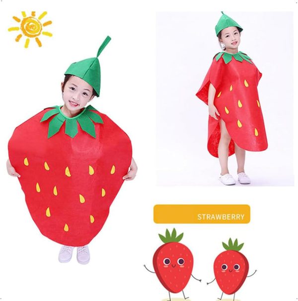 ⁦زي تنكري على شكل فاكهة، أزياء للأطفال بتصميم الفواكه والخضروات والطبيعة، زي تنكري فاخر للحفلات للأولاد والبنات، زي تنكري للأطفال الصغار من جويز⁩ - الصورة ⁦2⁩