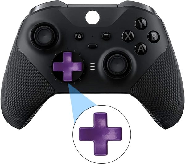 ⁦اي-مودز جيمنغ ازرار زناد بديلة على شكل حرف D لذراع تحكم Xbox Elite سلسلة 2 موديل 1797 وسلسلة ايليت 2 كور ووحدة تحكم Xbox Elite موديل 1698 (4+2 - ارجواني)⁩ - الصورة ⁦3⁩