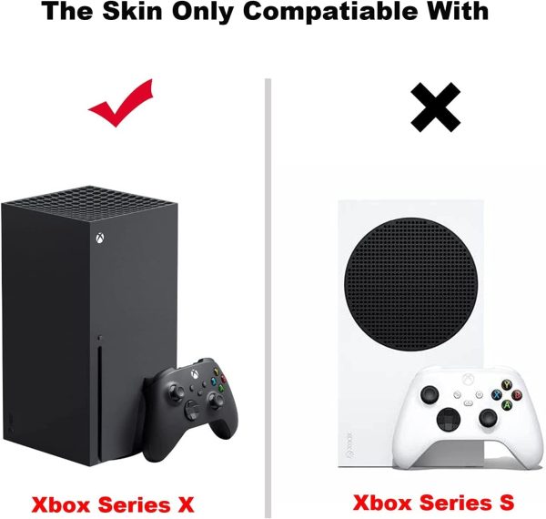 ⁦سي اكس ويذي ستيكر لاصق لجهاز تشغيل العاب الفيديو الرقمية Xbox Series X واذرع التحكم، غطاء واقي من الفينيل متوافق مع مجموعة Xbox Series X (بينك)⁩ - الصورة ⁦2⁩