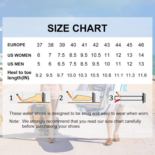 ⁦حذاء مائي سريع الجفاف مضاد للانزلاق ناعم للانشطة الخارجية والسباحة وبركة السباحة والشاطئ والانشطة المائية واليوغا والحديقة والنزهة للجنسين من اوسيمن⁩ - الصورة ⁦6⁩