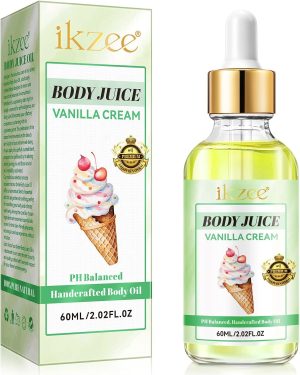 زيت عصير الجسم 60 مل كريم الفانيليا والخوخ المثالي يزيل الروائح الكريهة وزيت متوازن بدرجة حموضة للنساء عطري انثوي نقي 100% فانيليا