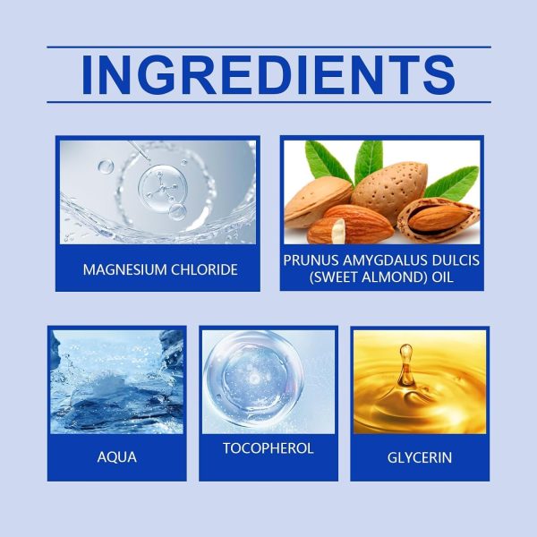 ⁦كريم المغنيسيوم بزيت من نالاكال مغنيسيوم للنوم استرخاء الجسم للقدمين يهدئ توتر العضلات غني اللوز واللافندر وفيتامين E لوشن للاسترخاء 3.52 اونصة⁩ - الصورة ⁦4⁩