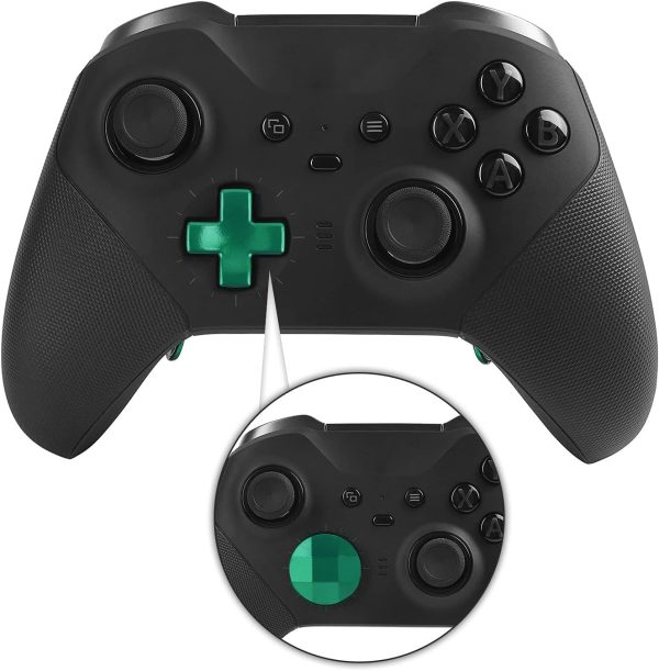 ⁦تومسين مجموعة ملحقات بديلة 13 في 1 لوحدة تحكم Xbox Elite Series 2، 6 عصي ابهام معدنية، 2 وسادات D، 4 مجاديف، 1 أداة ضبط لوحدة تحكم Xbox Elite Series 2 (أخضر)⁩ - الصورة ⁦5⁩